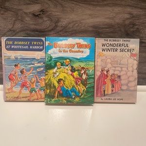 Lot of 3 vintage antique Bobbsey Twins hardback books